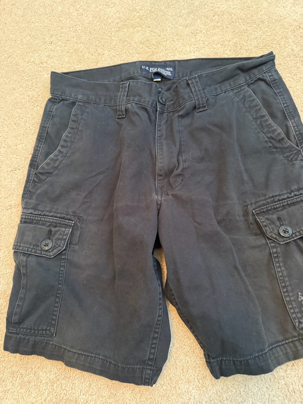 U.S. Polo Assn. Black Men's Cargo Shorts